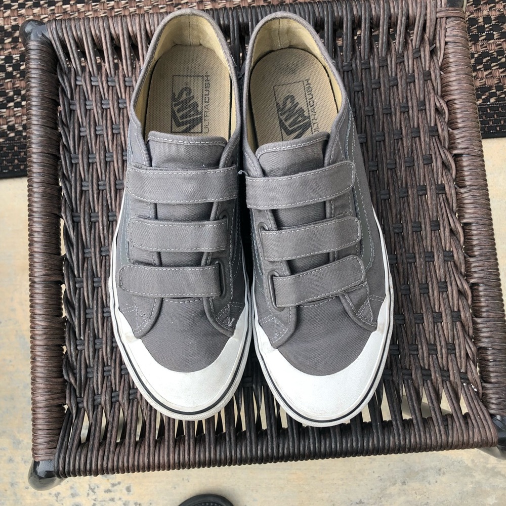 Gray strap vans